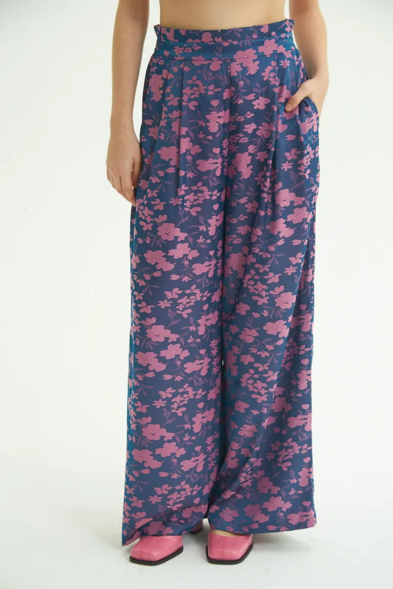 Pantalón de estilo jacquard con diseño floral y corte oversize de Las Pepas en Pantalones para argentina