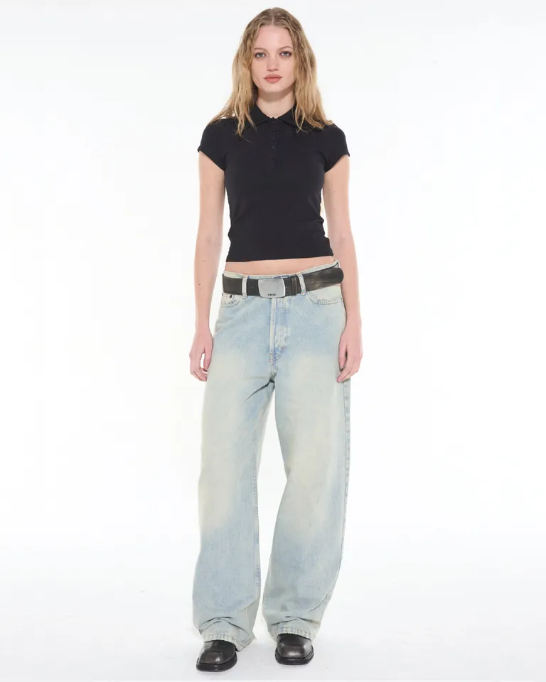 Pantalón ancho de tiro bajo y largo con cartera y botones de Ay Not Dead en Pantalones para argentina