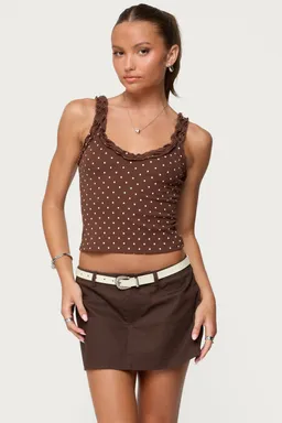 Tank top lunares volantes pippin de Edikted en Tops para argentina