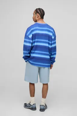 Remera manga larga oversize rayas de Boohooman en Remeras y Polos para argentina
