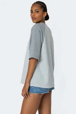 Remera waffle raglán oversize de Edikted en Remeras para argentina