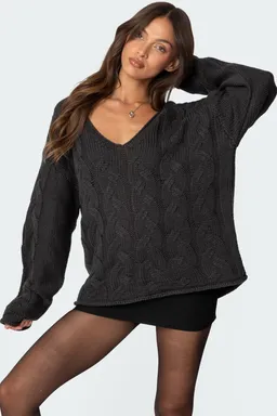 Sweater trenzado oversize inga de Edikted en Buzos y Sweaters para argentina