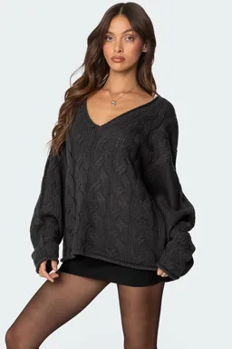 Sweater trenzado oversize inga de Edikted en Buzos y Sweaters para argentina