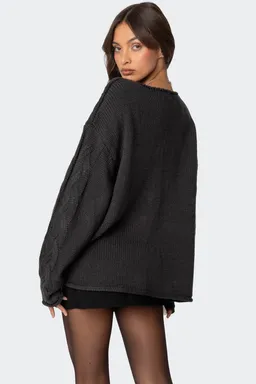 Sweater trenzado oversize inga de Edikted en Buzos y Sweaters para argentina