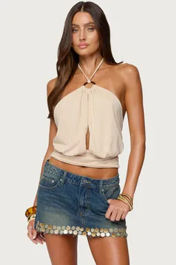 Top halter khalia descote espalda de Edikted en Tops para argentina