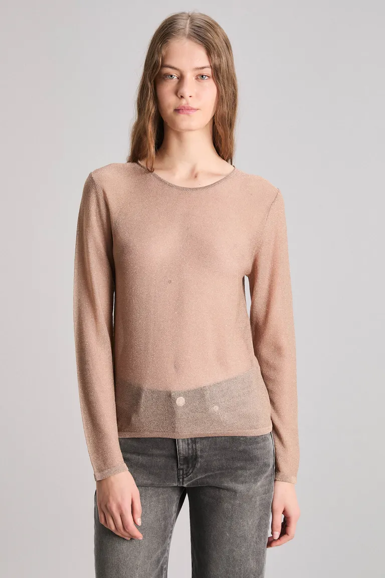 Sweater de punto jersey abierto con delicadas transparencias y calce regular de Kosiuko en Buzos y Sweaters para argentina