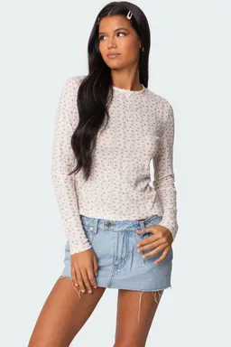 Top pointelle estampado emery de Edikted en Tops para argentina