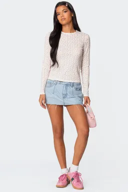 Top pointelle estampado emery de Edikted en Tops para argentina
