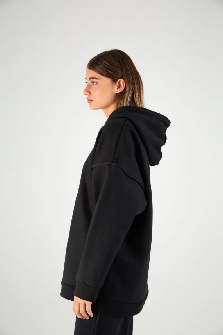 Buzo holgado con capucha y estampa frontal de calce oversize y hombros caídos de Naíma en Buzos y Sweaters para argentina