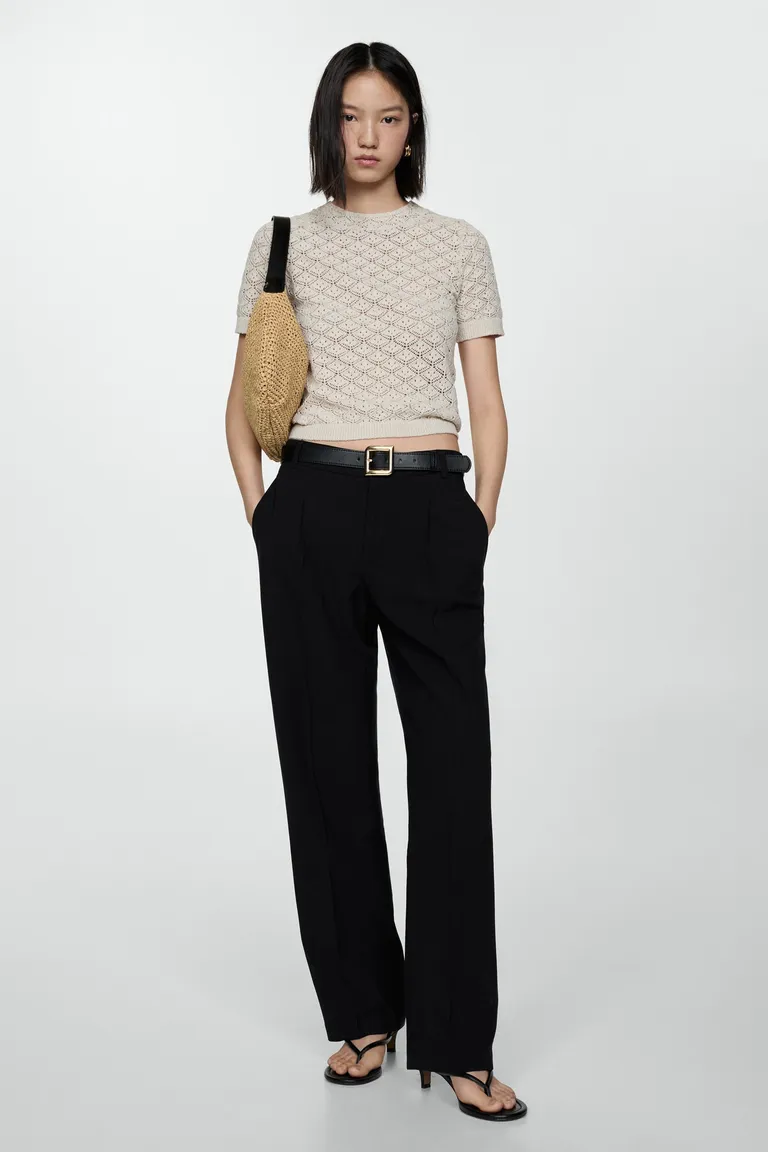 Pantalón recto con pinzas de Mango en Pantalones para argentina