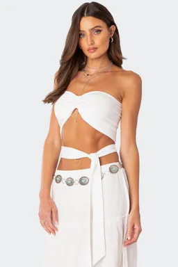 Bandeau wyatt con lazos de Edikted en Tops para argentina