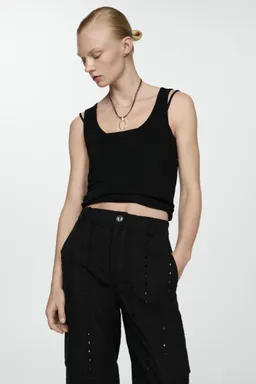 Pantalón cargo bordado de Mango en Pantalones para argentina