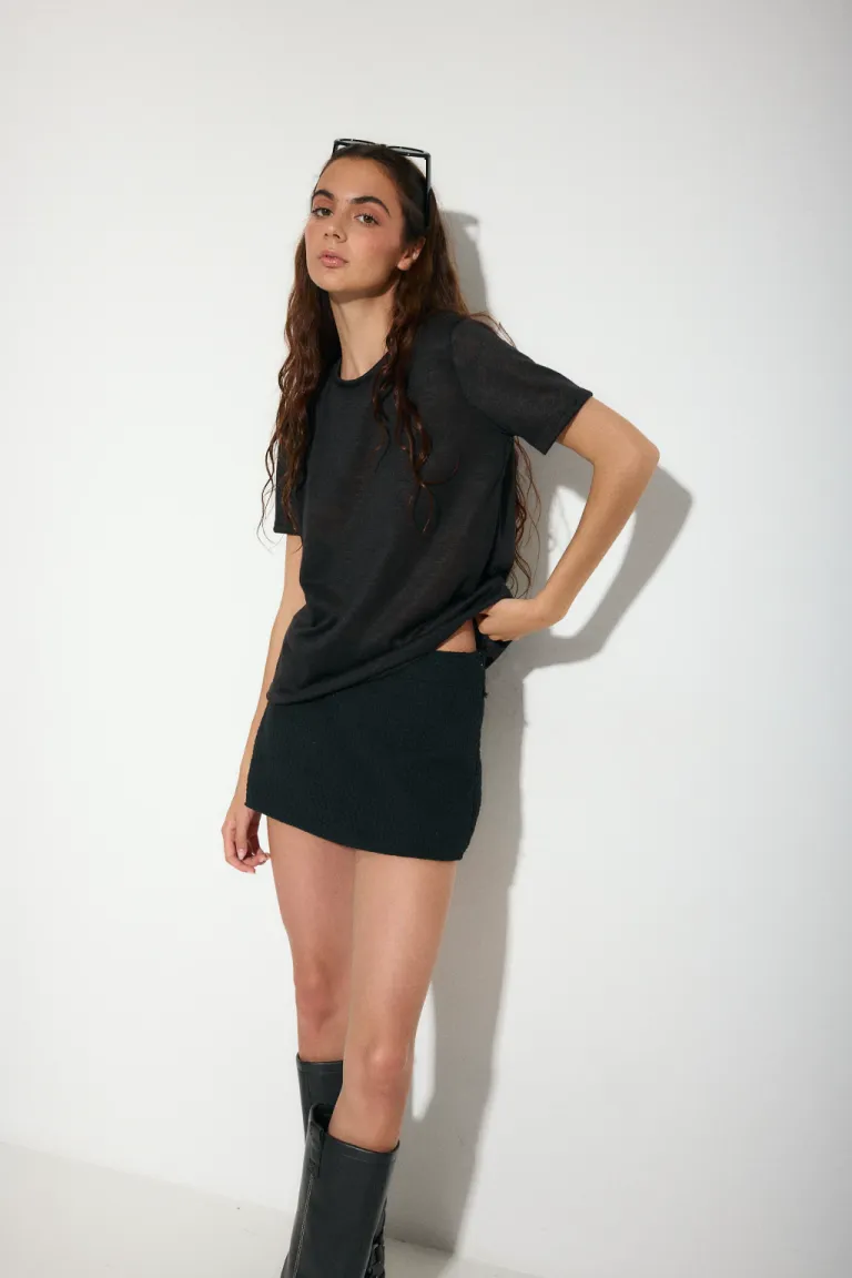 Remera amarilla oversize de manga corta en algodón flame para mujer de Audaz en Remeras para argentina