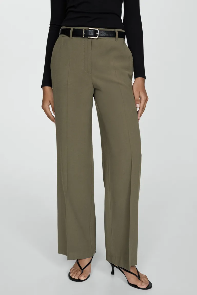 Pantalón pinzas wideleg de Mango en Pantalones para argentina