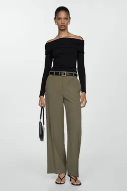 Pantalón pinzas wideleg de Mango en Pantalones para argentina