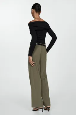 Pantalón pinzas wideleg de Mango en Pantalones para argentina