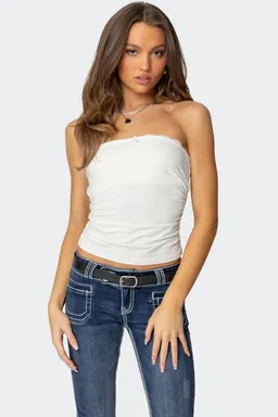 Top fruncido encaje amarelle de Edikted en Tops para argentina