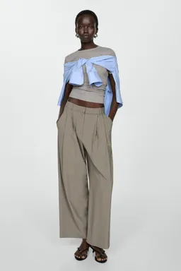 Remera manga corta canalé de Mango en Remeras para argentina
