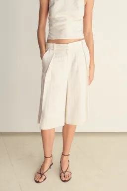 Bermudas lino rayas de Mango en Shorts para argentina
