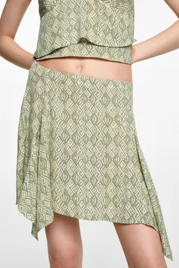 Falda asimétrica estampada de Mango Teen en Faldas para argentina