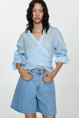 Shorts jean con pinzas de Mango en Shorts para argentina
