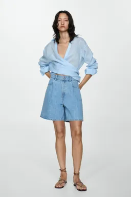 Shorts jean con pinzas de Mango en Shorts para argentina