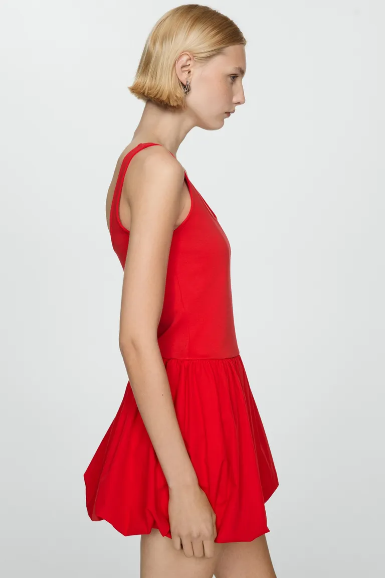 Vestido evasé combinado de Mango en Vestidos para argentina