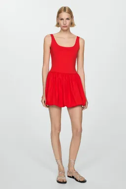 Vestido evasé combinado de Mango en Vestidos para argentina