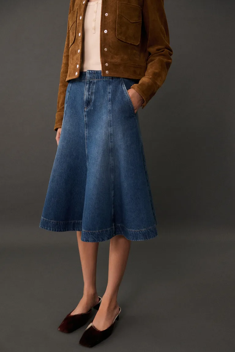 Falda denim costuras contraste de Mango en Faldas para argentina