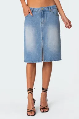 Falda denim junia con abertura de Edikted en Faldas para argentina