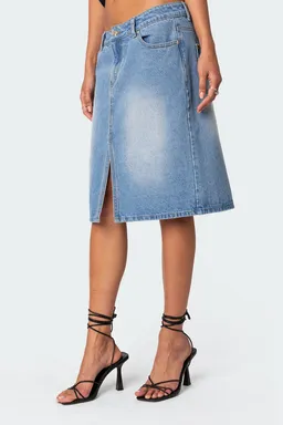 Falda denim junia con abertura de Edikted en Faldas para argentina