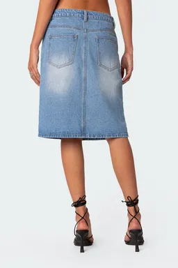 Falda denim junia con abertura de Edikted en Faldas para argentina