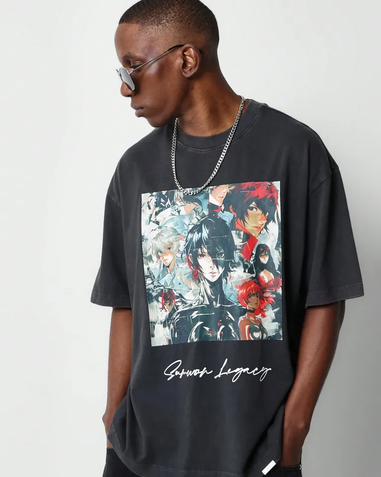 Remera anime estampada lavada de Sumwon en Remeras y Polos para argentina