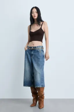 Top crop punto de Mango en Tops para argentina
