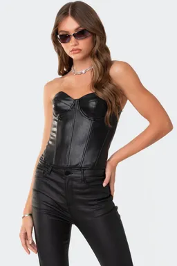 Corset aniyah cuero sintético de Edikted en Bodies para argentina