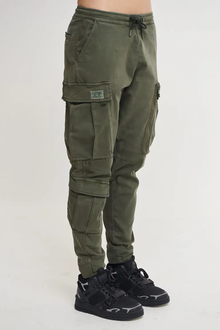 Pantalón cargo de gabardina con bolsillos y cintura ajustable de 47 Street en Pantalones para argentina