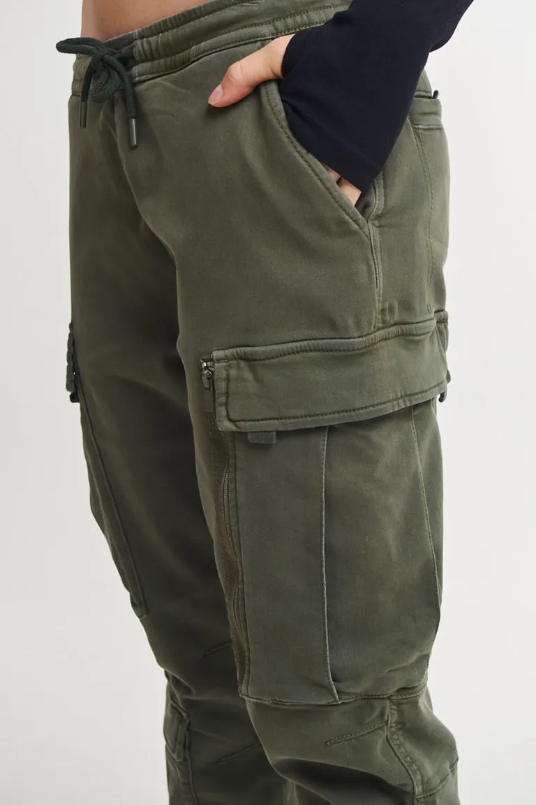 Pantalón cargo de gabardina con bolsillos y cintura ajustable de 47 Street en Pantalones para argentina