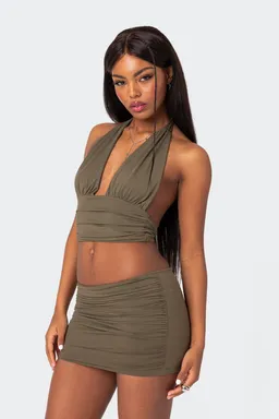 Top halter kenya fruncido de Edikted en Swimwear y Beachwear para argentina