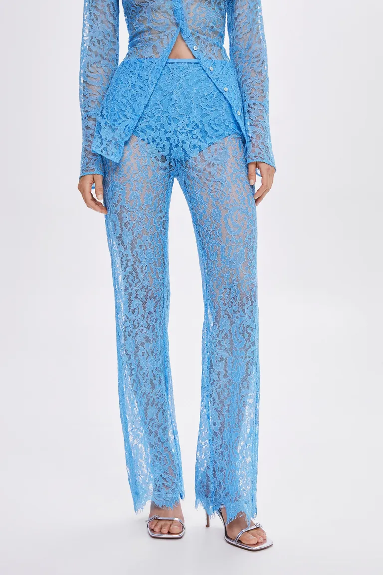 Pantalón palazzo guipur de Mango en Pantalones para argentina