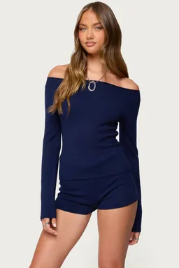 Sweater tejido arianna off shoulder de Edikted en Buzos y Sweaters para argentina