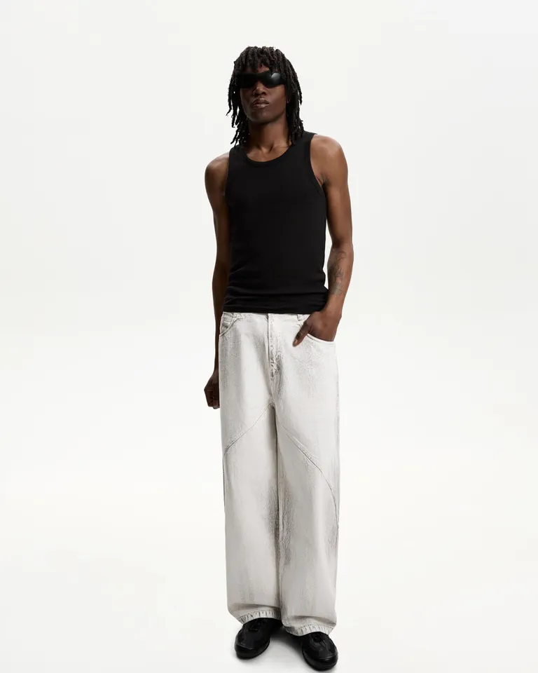 Pantalón balloon efecto encerado de Bershka en Pantalones para argentina