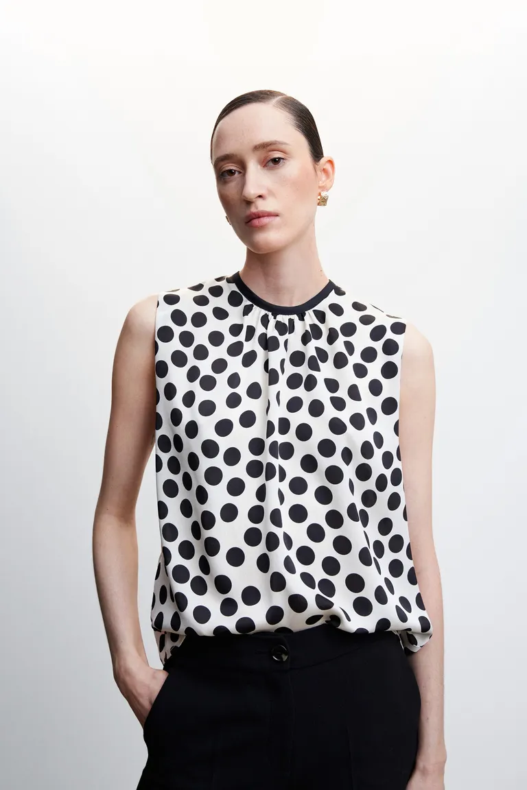 Blusa estampado de lunares de Mango en Blusas para argentina