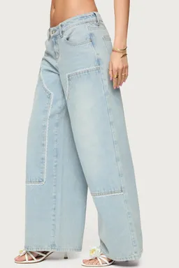 Jeans teela tiro bajo encaje de Edikted en Pantalones para argentina