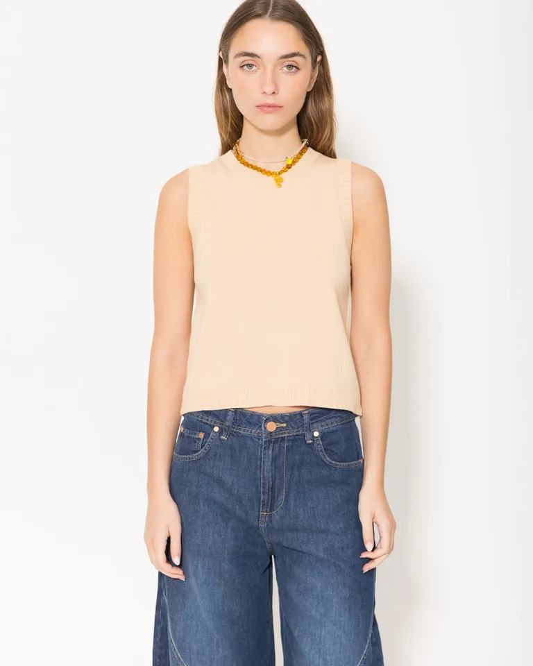 Top sin mangas de diseño minimalista y corte normal para mujer de Jazmin Chebar en Tops para argentina