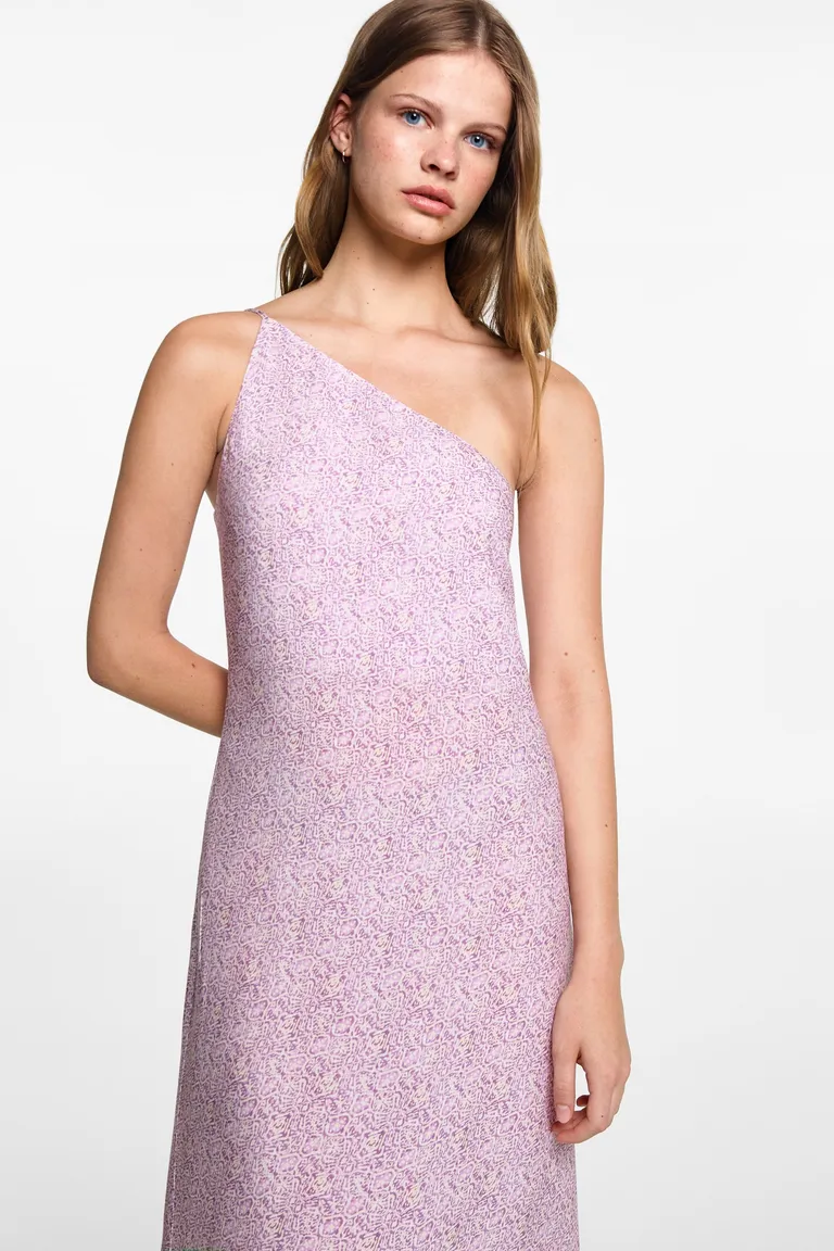 Vestido asimétrico estampado de Mango Teen en Vestidos para argentina