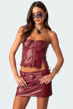 Corset cierre faux leather sam de Edikted en Tops para argentina