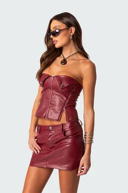 Corset cierre faux leather sam de Edikted en Tops para argentina