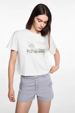 Remera crop estampada de Mango Teen en Remeras para argentina