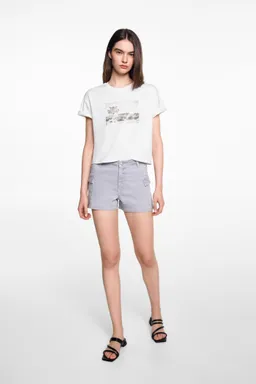 Remera crop estampada de Mango Teen en Remeras para argentina