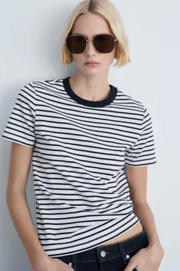 Remera algodón rayas de Mango en Remeras para argentina